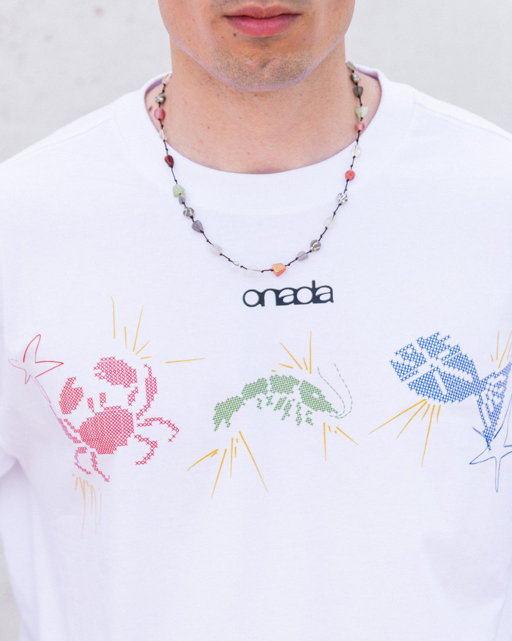 Camiseta Punto de Cruz Blanca